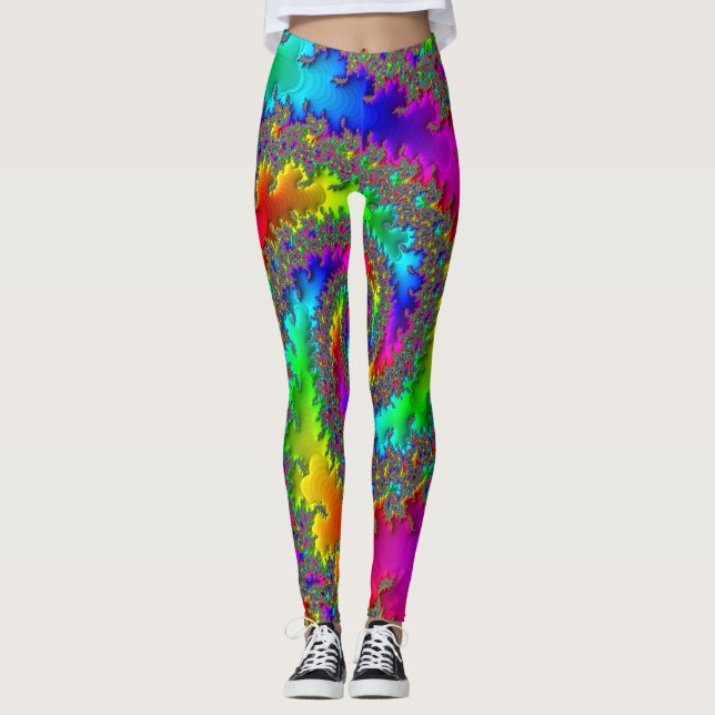 Fractal Art 61 Leggings (Front)