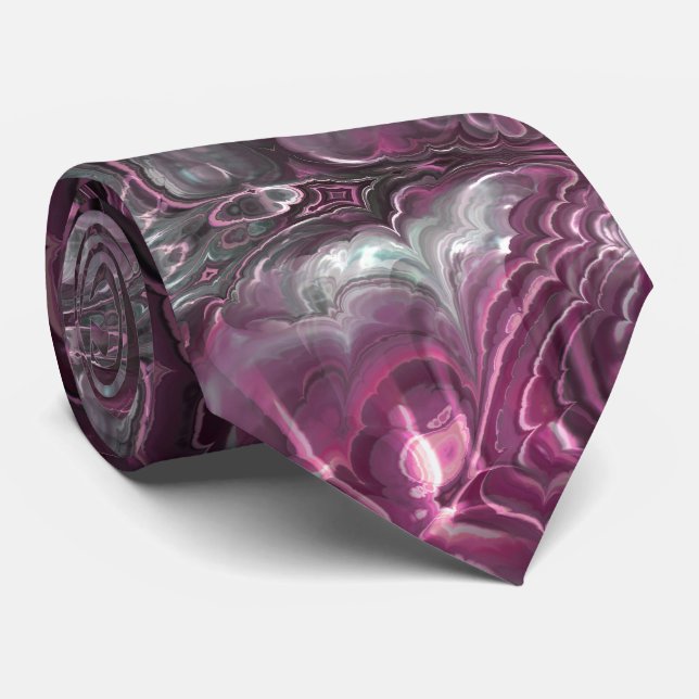 Fractal Art 84 Neck Tie (Rolled)