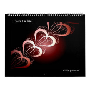 Fractal Art Abstract Design Colorful Calendar