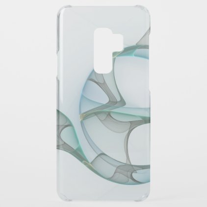 Fractal Art Blue Turquoise Gray Abstract Elegance Uncommon Samsung Galaxy S9 Plus Case