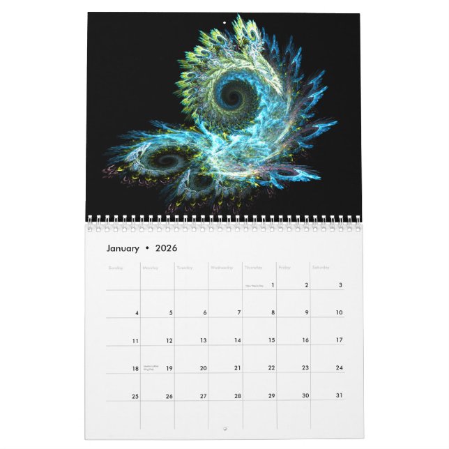 Fractal Art Calendar (Jan 2026)