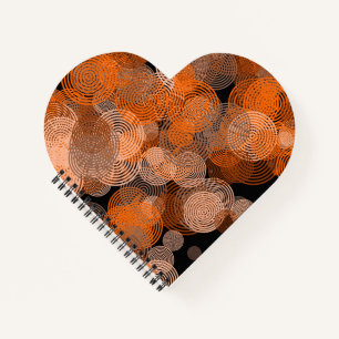 Fractal Art Copper Geometric Circles Swirl Mandala Notebook