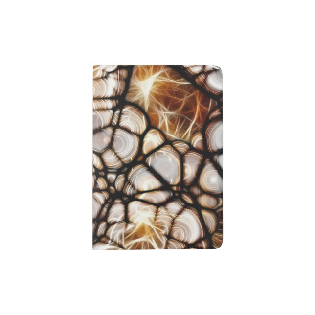Fractal Art Design Modern Passport Holder (Front)