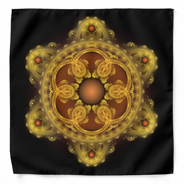 Fractal art fairy mandala bandana (Front)