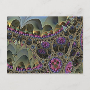 Fractal ART FLORAL WORLD Postcard
