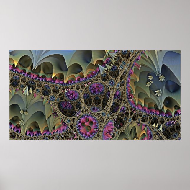 Fractal ART FLORAL WORLD Poster (Front)