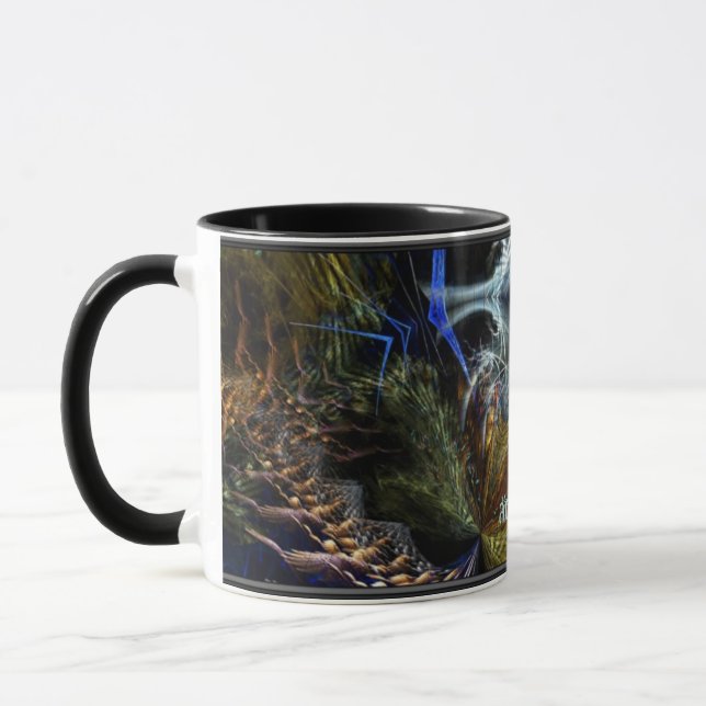 Fractal Art "Futuristic" Mug (Left)
