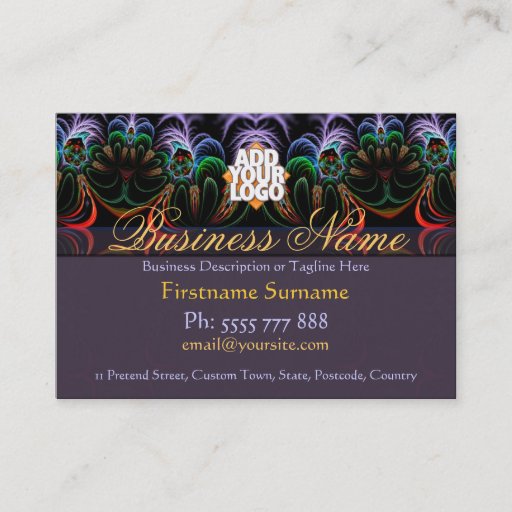 Customizable Fractal Art Garden Business card