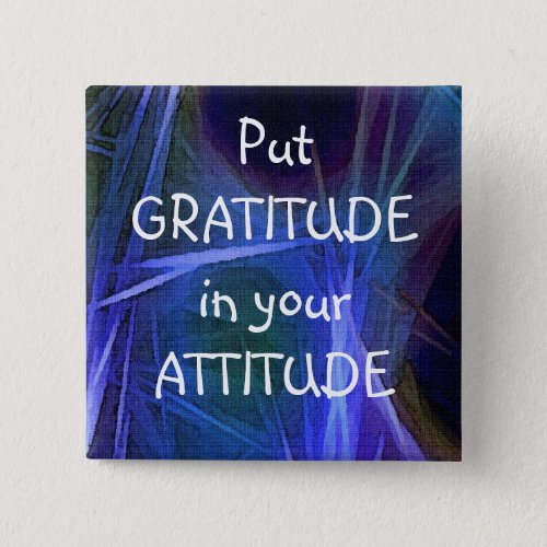 Fractal Art GRATITUDE Positive Affirmation Button