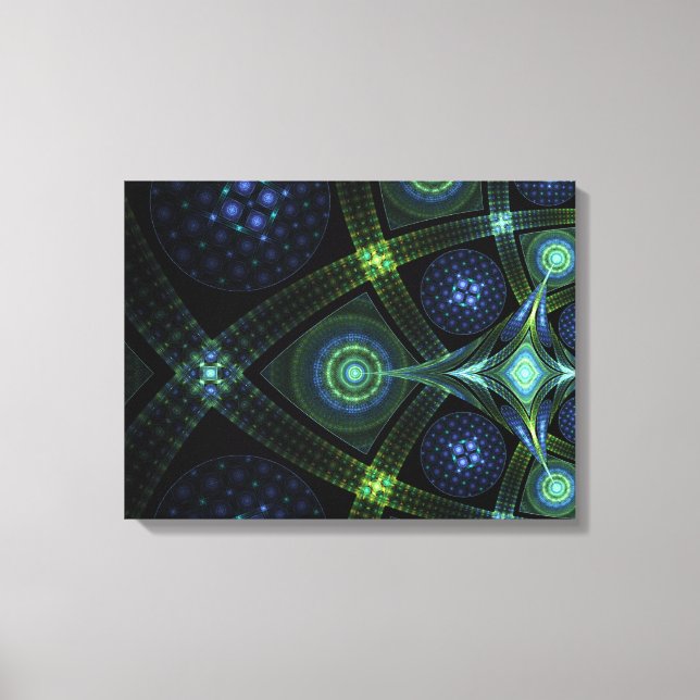 Fractal Art Mandala Universe Stretched Print (Front)