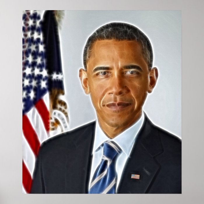 Fractal Art, Official Portrait Barack Obama Poster