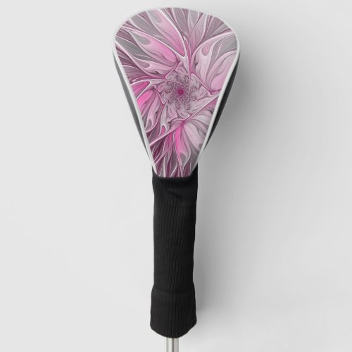 Fractal Art Pink Flower Dream Floral Fantasy Golf Head Cover
