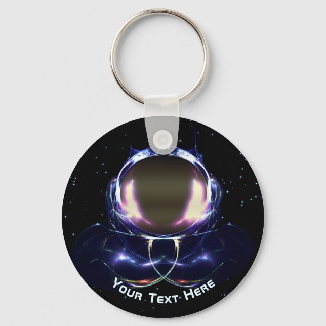 Fractal Astronaut Keychain (Front)