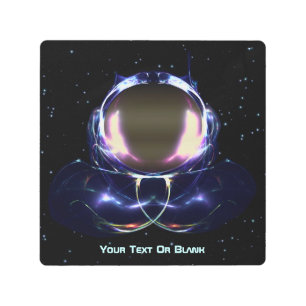 Fractal Astronaut Metal Print