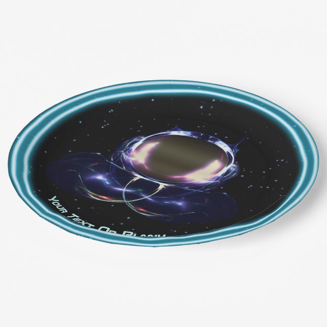 Fractal Astronaut Paper Plates (Angled)