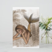 Fractal Background 3D Mermaid (Standing Front)