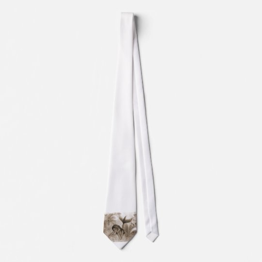 Fractal Background 3D Mermaid Brown Tie