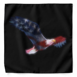 Fractal Bald Eagle Patriotic Bandana