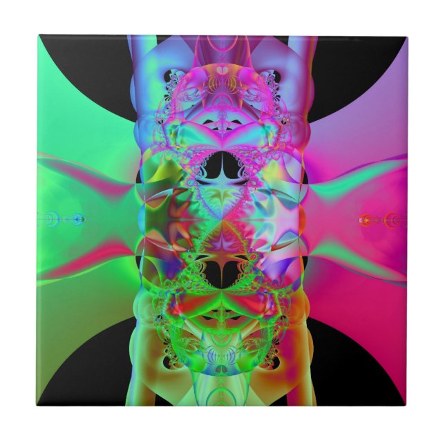 Fractal Beast Ceramic Tile (Front)