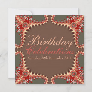 Fractal Birthday Graduation Celebrations Invitatio Invitation