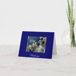 Fractal blank thank you card for U, to personalize