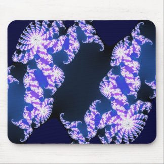 Fractal blue mouse pad