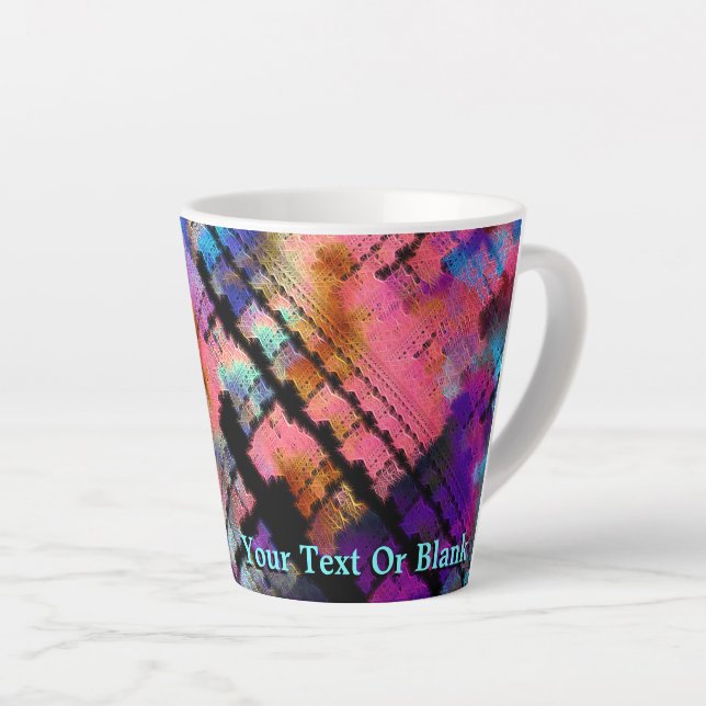 Fractal Brainstorm Latte Mug (Right Angle)