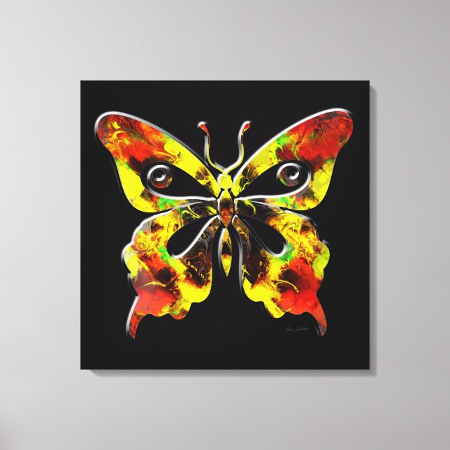 Fractal Butterfly Art 1 Wrapped Canvas Print (Front)