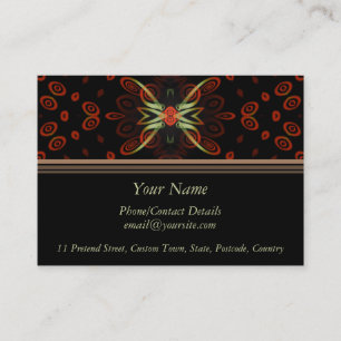 Fractal Butterfly Contact Business Card