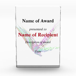 Fractal - Butterfly in Flight Acrylic Award