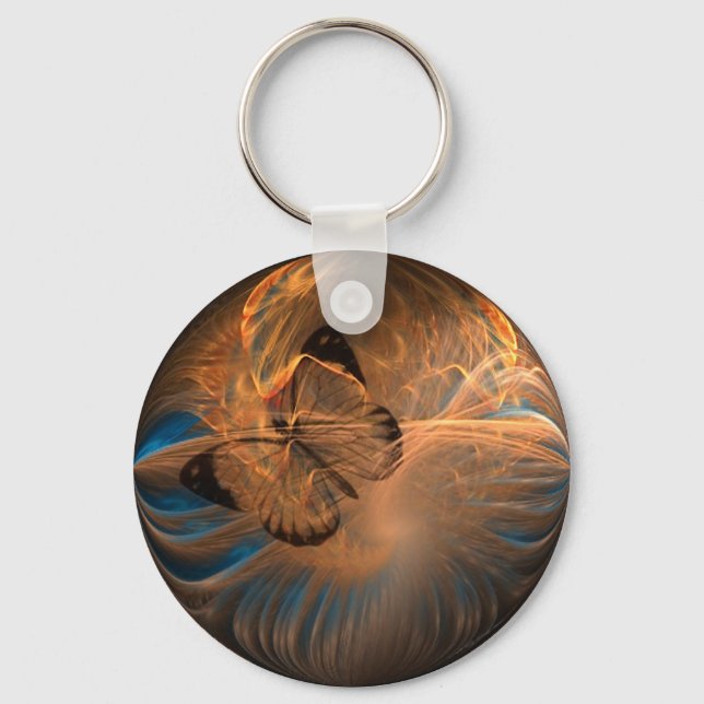 Fractal Butterfly Keychain (Front)