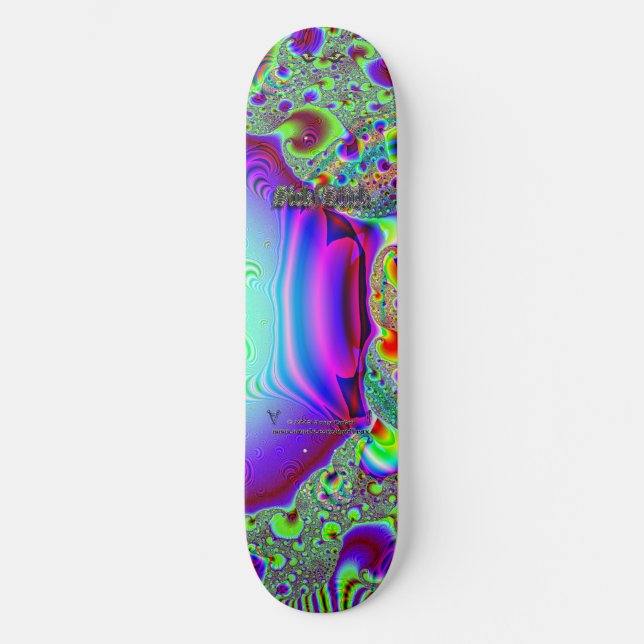 Fractal C~09 Triptych #2 Sick Stick Pro Skateboard (Front)