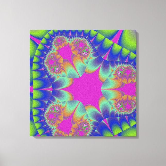 Fractal Cactus Bloom Canvas Print (Front)