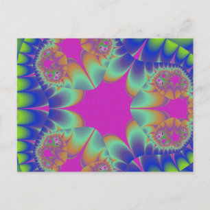 Fractal Cactus Bloom Postcard