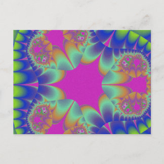 Fractal Cactus Bloom Postcard