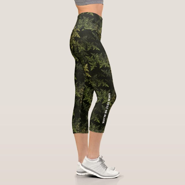 Fractal Camouflage Capri Leggings (Right)