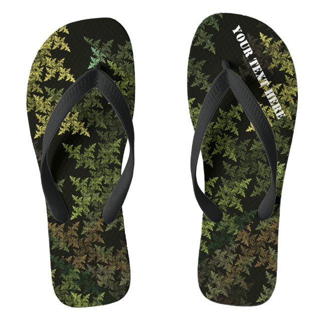 Fractal Camouflage Flip Flops (Footbed)