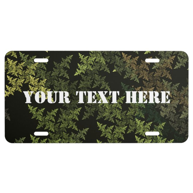 Fractal Camouflage License Plate (Front)