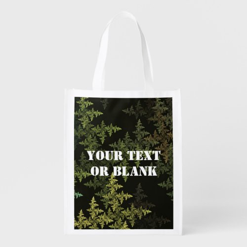 Fractal Camouflage Reusable Grocery Bag