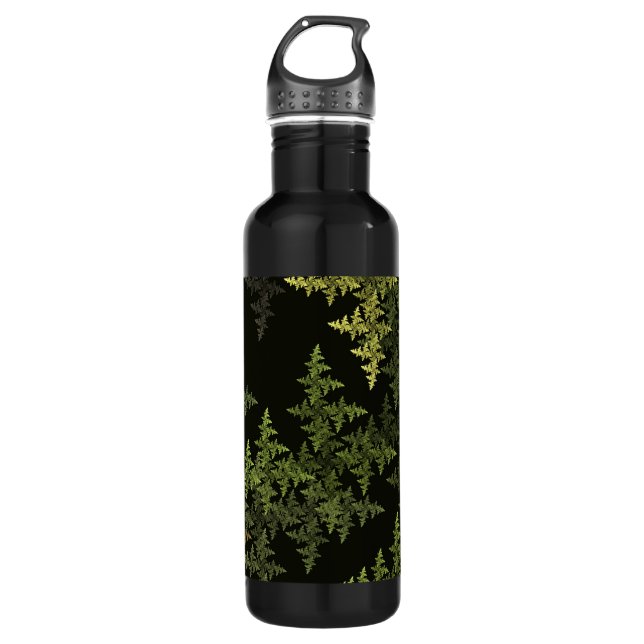 Fractal Camouflage Stainless Steel Water Bottle (Front)
