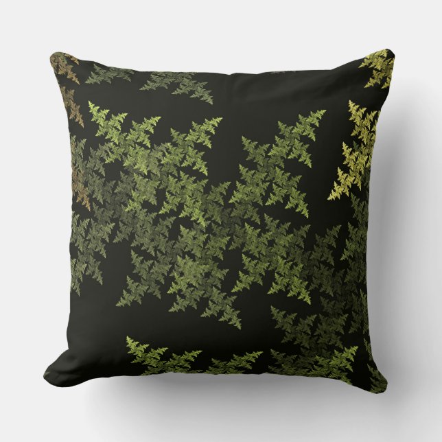 Fractal Camouflage Throw Pillow (Front)