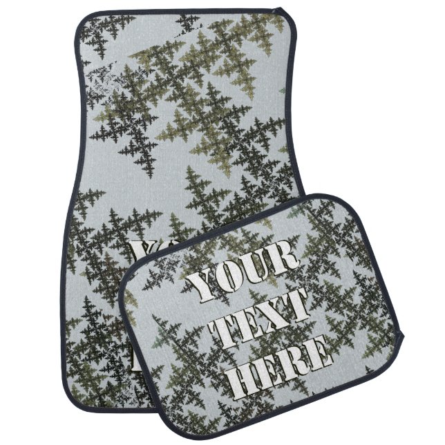 Fractal Camouflage - Winter Car Floor Mat (Set)
