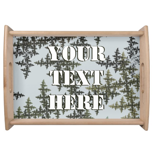 Fractal Camouflage - Winter Serving Tray (Front)