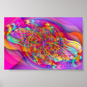 Fractal Candy Sky Abstract Art Poster