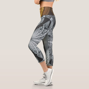 Fractal capri leggings