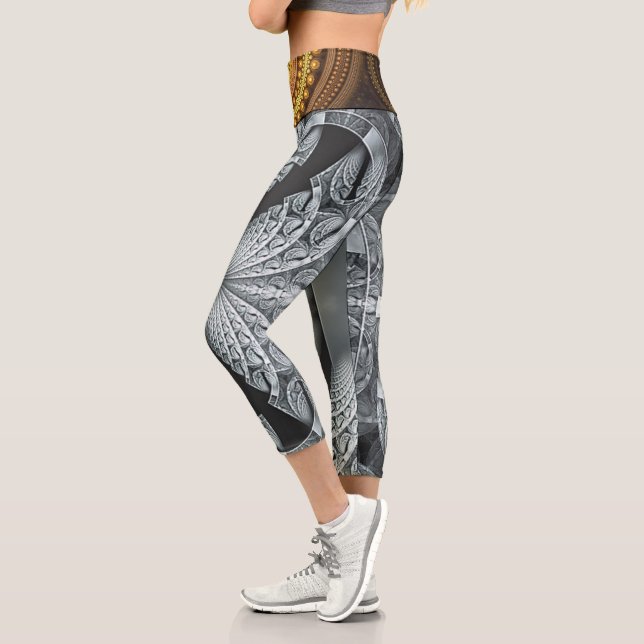 Fractal  capri leggings (Left)