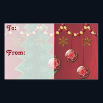 Fractal Celebration Christmas Gift Tag Stickers