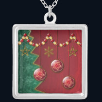 Fractal Celebration Christmas Necklace