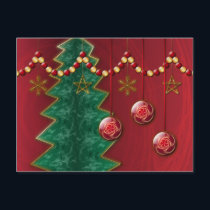 Fractal Celebration Christmas Postcard