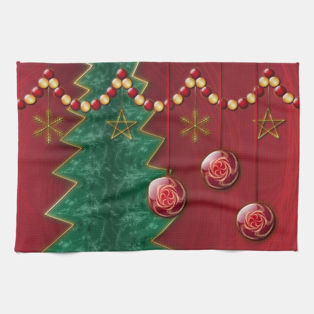 Fractal Celebration Kitchen Towel (Horizontal)